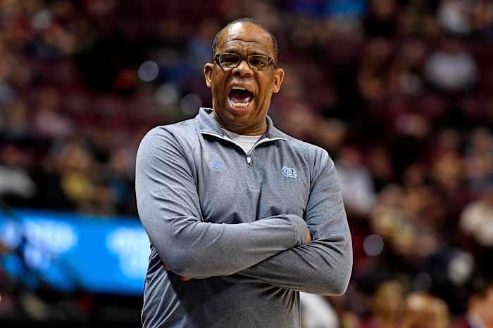 UNC basketball head coach Hubert Davis